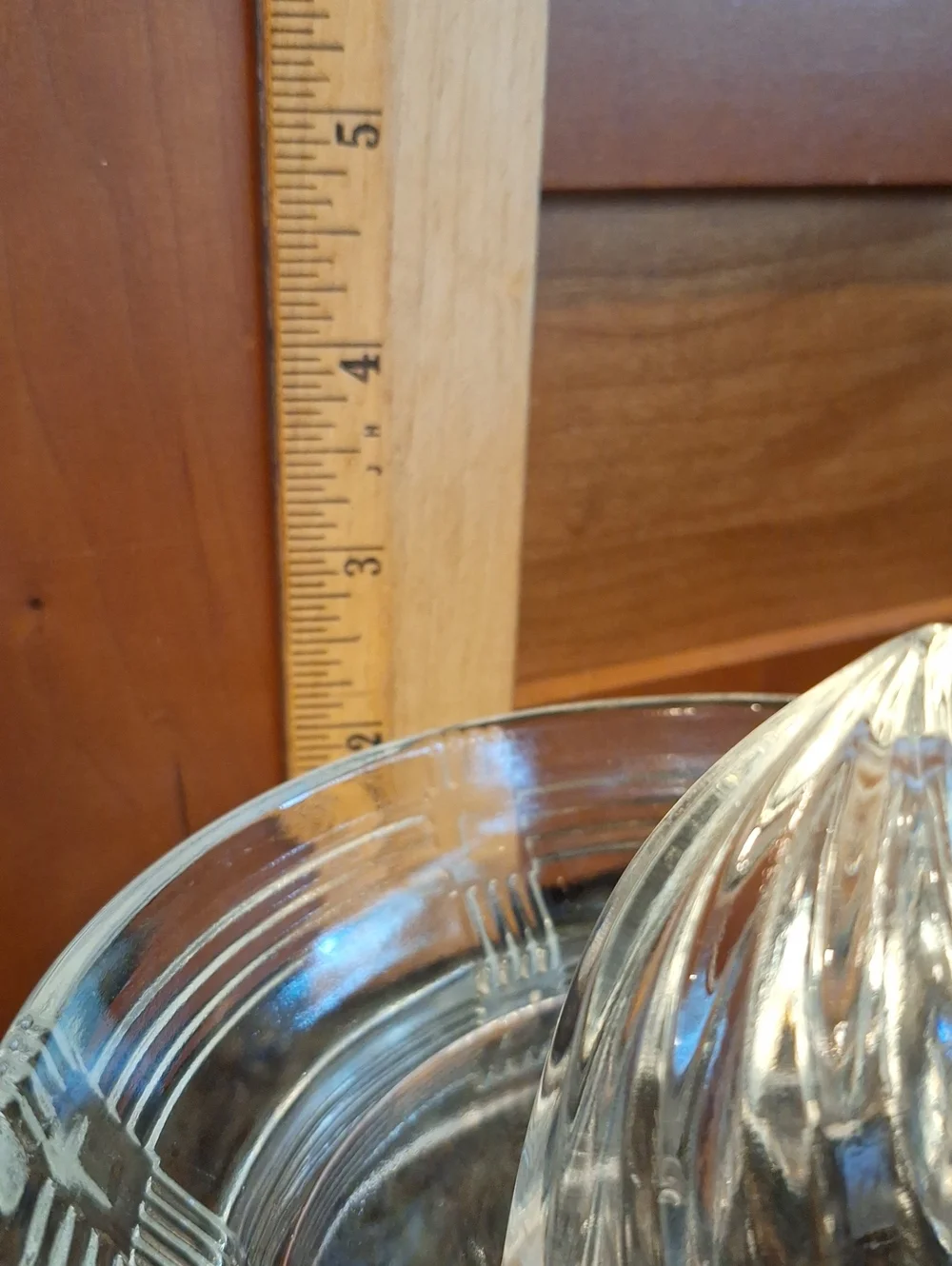 Vintage Hazel Atlas Glass Juicer Criss Cross Pattern